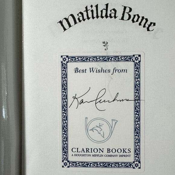 Matilda Bone Signed By Karen Cushman 2000 Uncorrected Proof CLARION SC Vintage - Picture 2 of 16